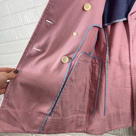 J. Crew Cotton Twill Peacoat Jacket in Pink 0P - Picture 4 of 7
